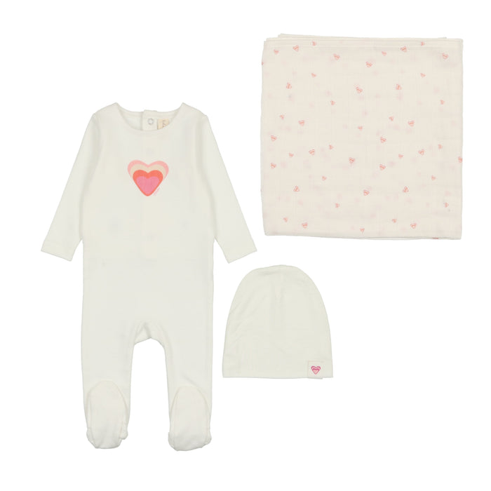 Big Graphic Heart Layette Set