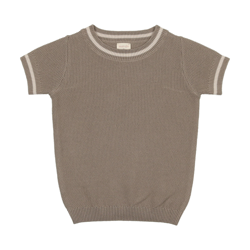 CREWNECK SWEATER SHORT SLEEVE