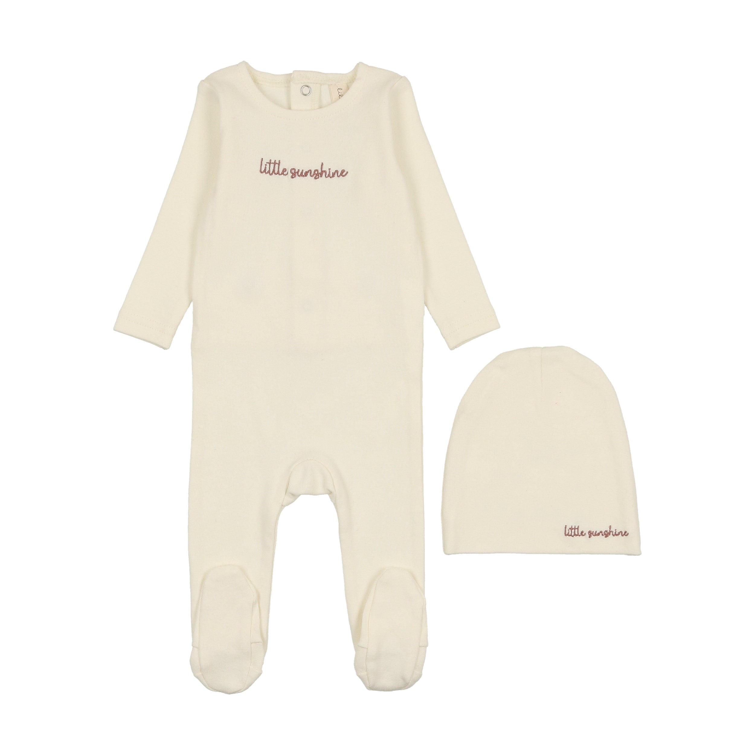 Cotton Word Footie Set