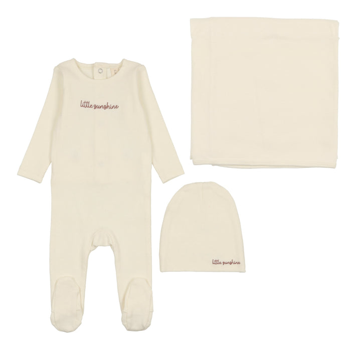 Cotton Word Layette Set