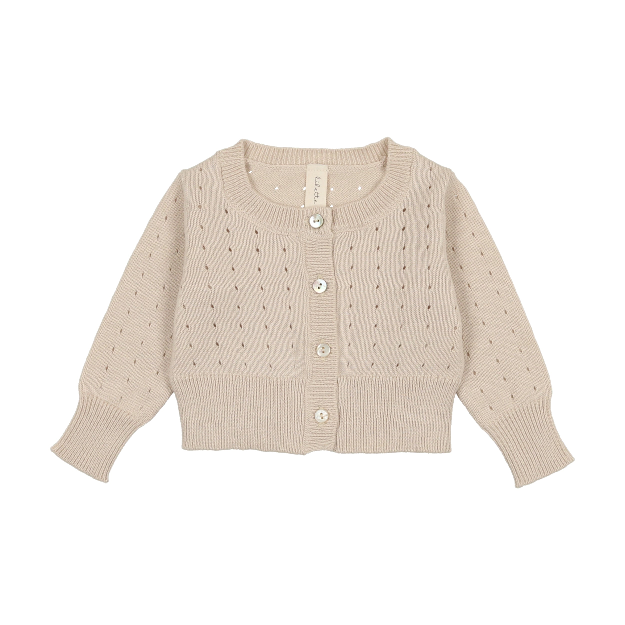 Dotted Open Knit Cardigan