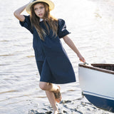 Puff Sleeve Dress Three Quarter Sleeve