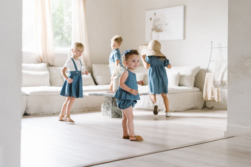 DENIM TENCEL GIRLS TANK SET