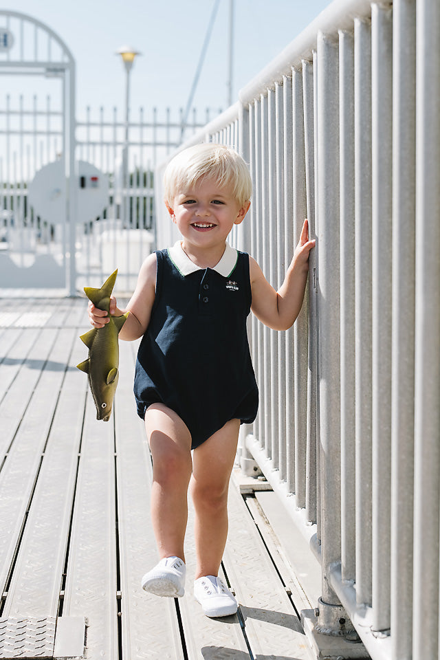 Sleeveless Polo Romper