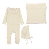 Fine Pointelle Ruffle Layette Set