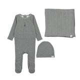 Gingham Print Layette Set