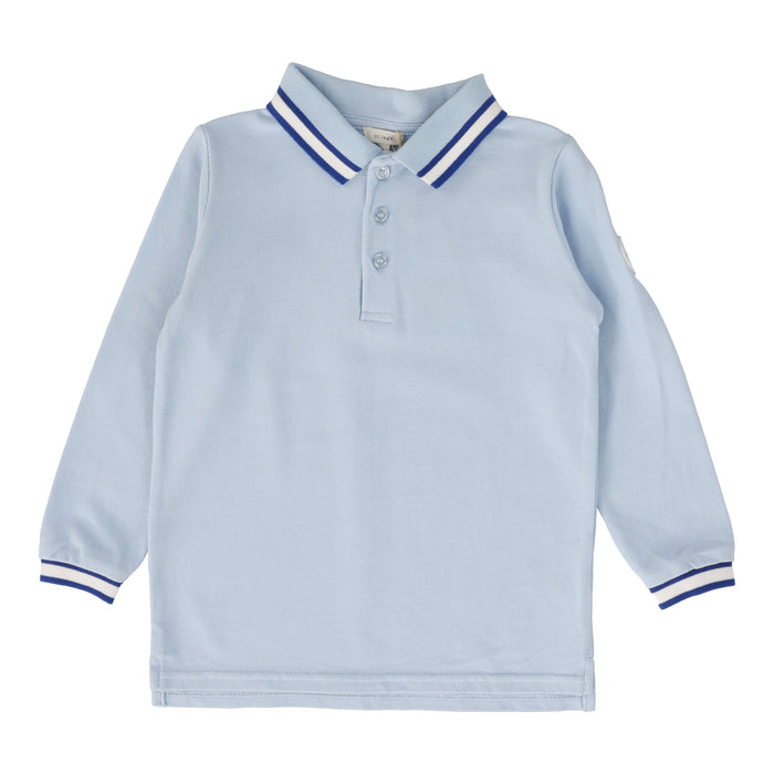 Thick White Stripe Polo LS