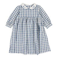 Gingham Dress Three Quarter Sleeve