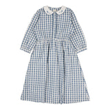 Gingham Dress Three Quarter Sleeve