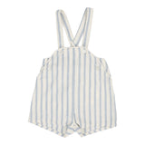 Linen Stripe Suspender Romper