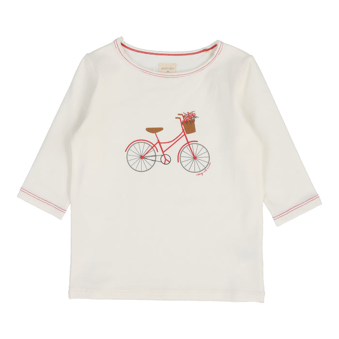 Bike Girl Tee Three Quarter Sleeve