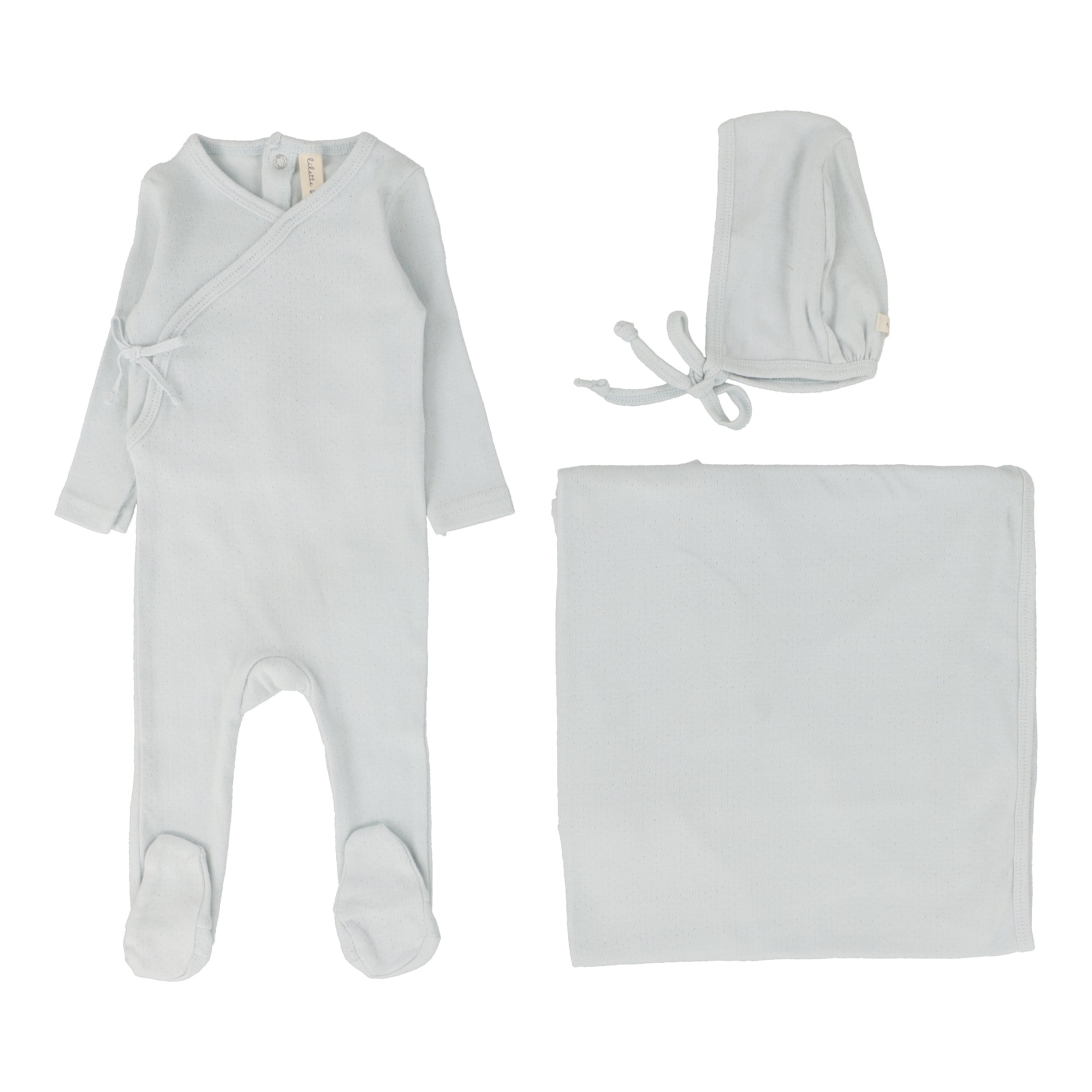 Pinpoint Wrapover Layette Set