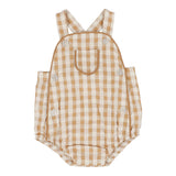 Gingham Suspender Romper