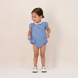 Puff Sleeve Polo Romper