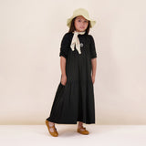 Emblem Maxi Dress Three Quarter Sleeve