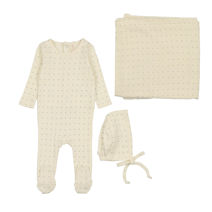 Linear Printed Layette Set