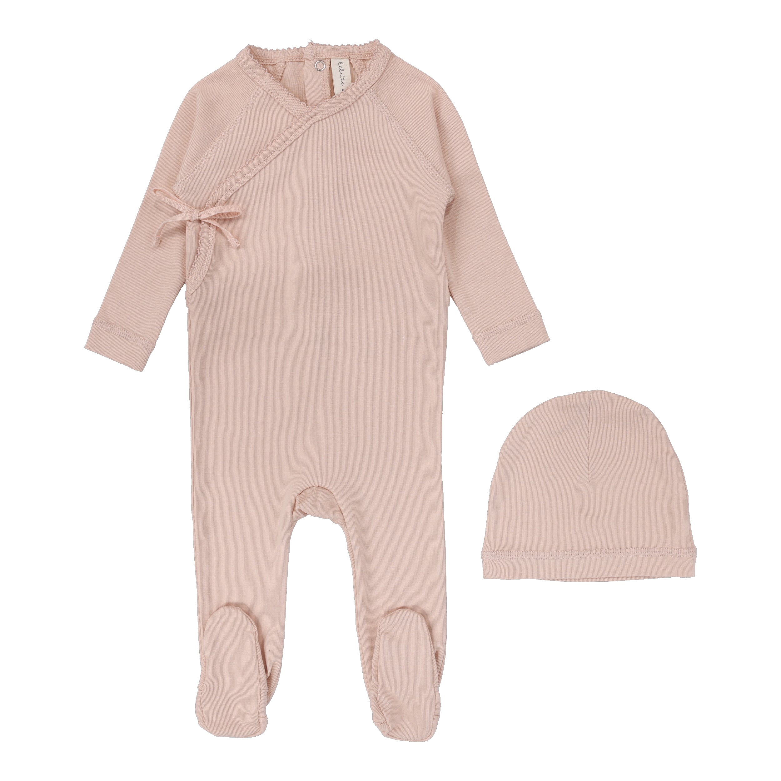 Brushed Cotton Wrapover Footie Set