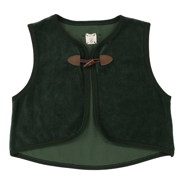 Velour Toggle Vest