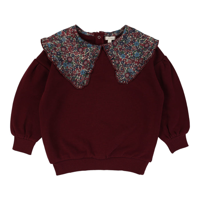 Floral Collar Sweatshirt