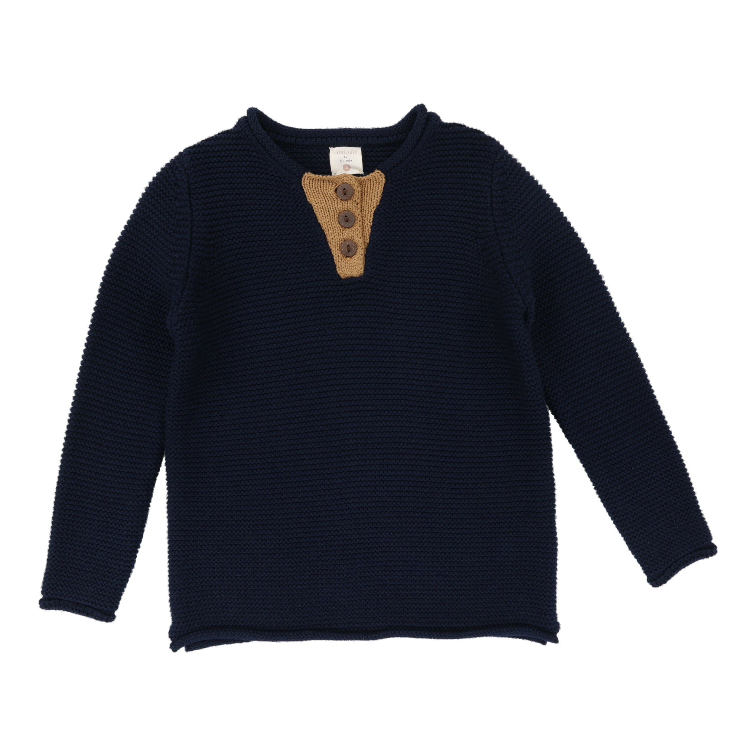 Contrast Placket Sweater