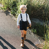 Velvet Suspender Shorts