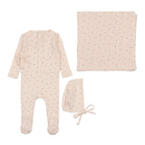 Printed Pointelle Wrap Layette Set