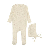 Printed Pointelle Wrap Footie Set