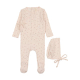 Printed Pointelle Wrap Footie Set