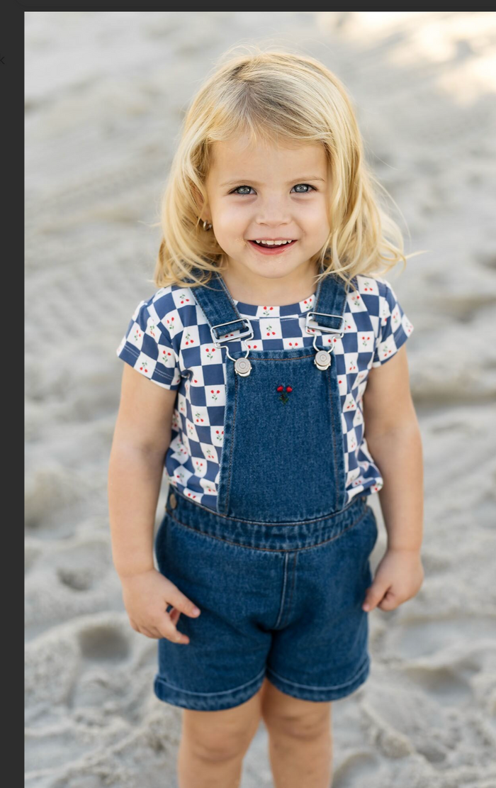 Cherry Floral Overalls