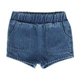 Pull On Shorts - Dark Wash