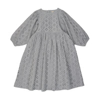 EYELET DRESS THREE QUARTER SLEEVE