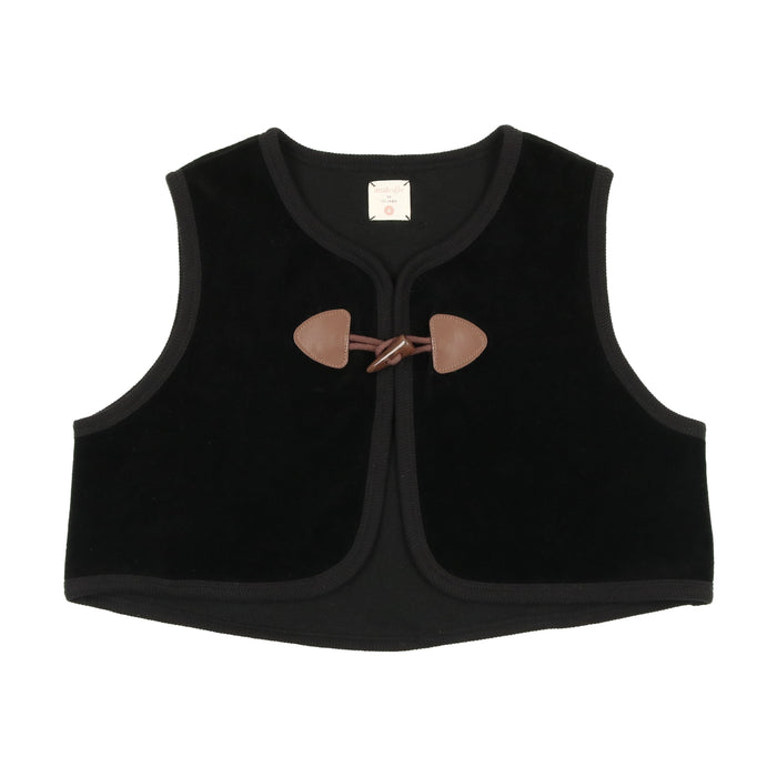 Velour Toggle Vest