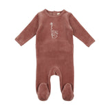 Velour Bunny Footie