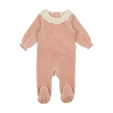 Velour Ruffle Footie