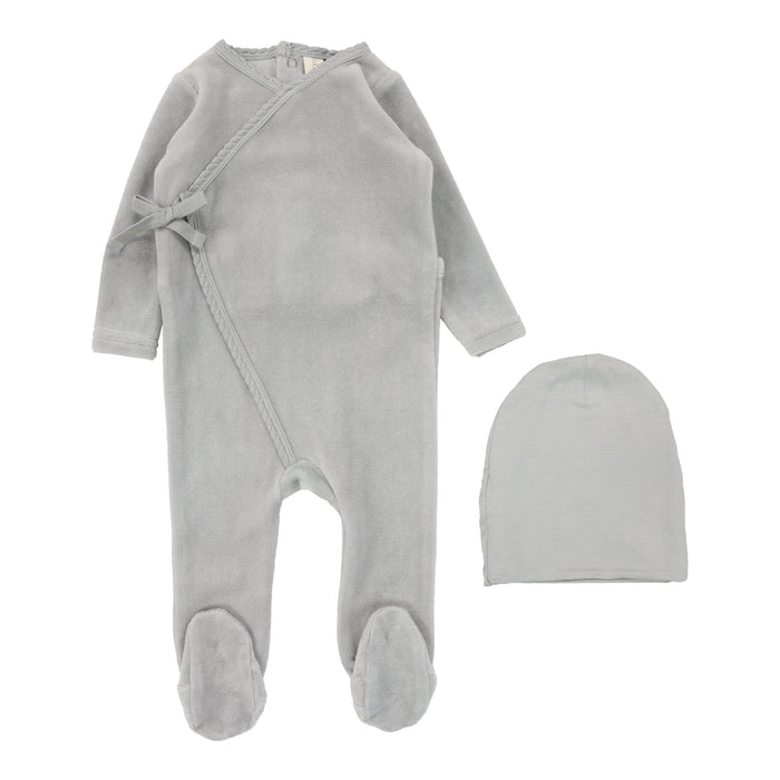 Velour Wrap Footie Set