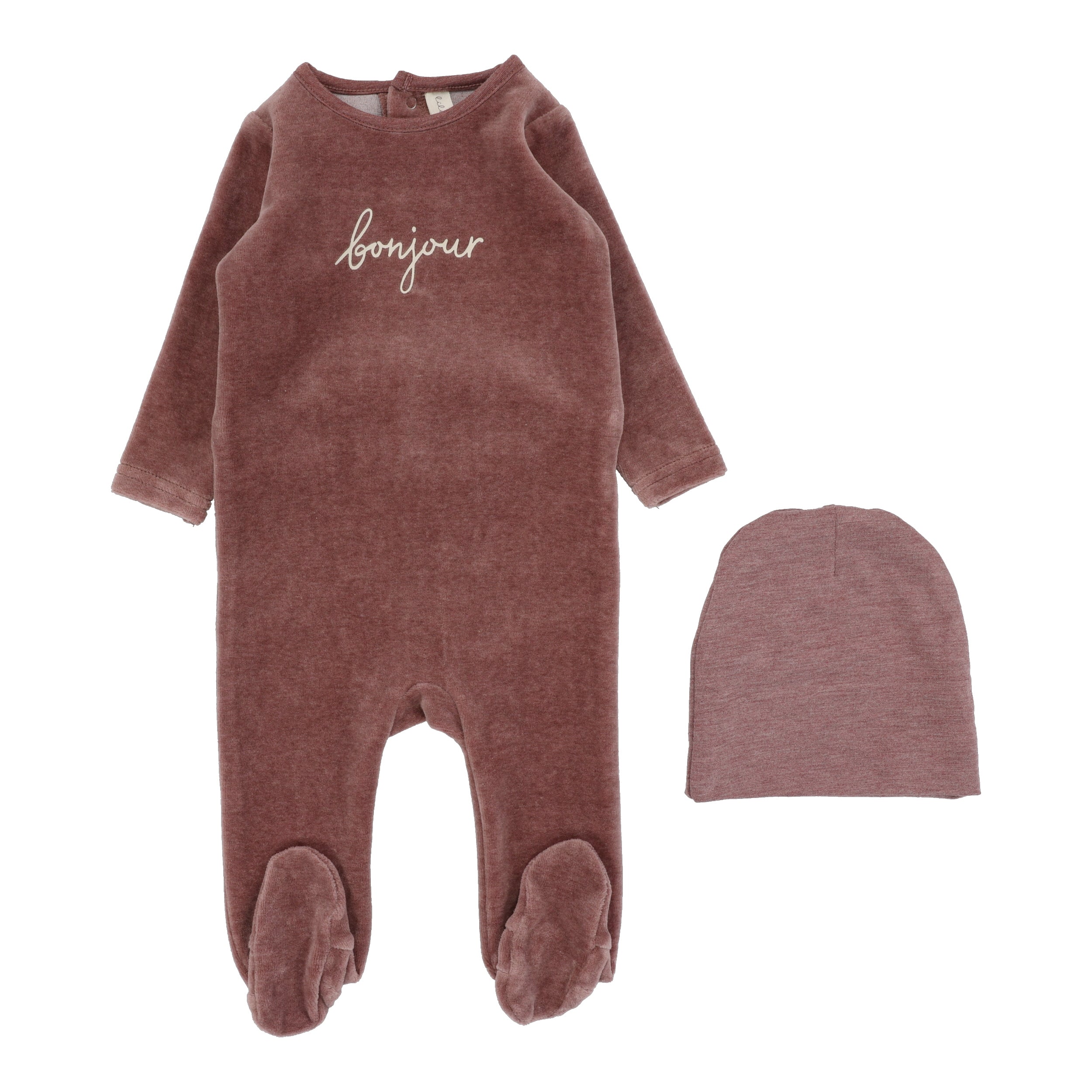 Velour Bonjour Footie Set