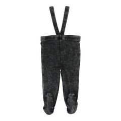 Denim Wash Suspender Leggings