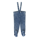 Denim Wash Suspender Leggings