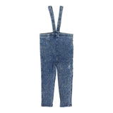 Denim Wash Suspender Leggings