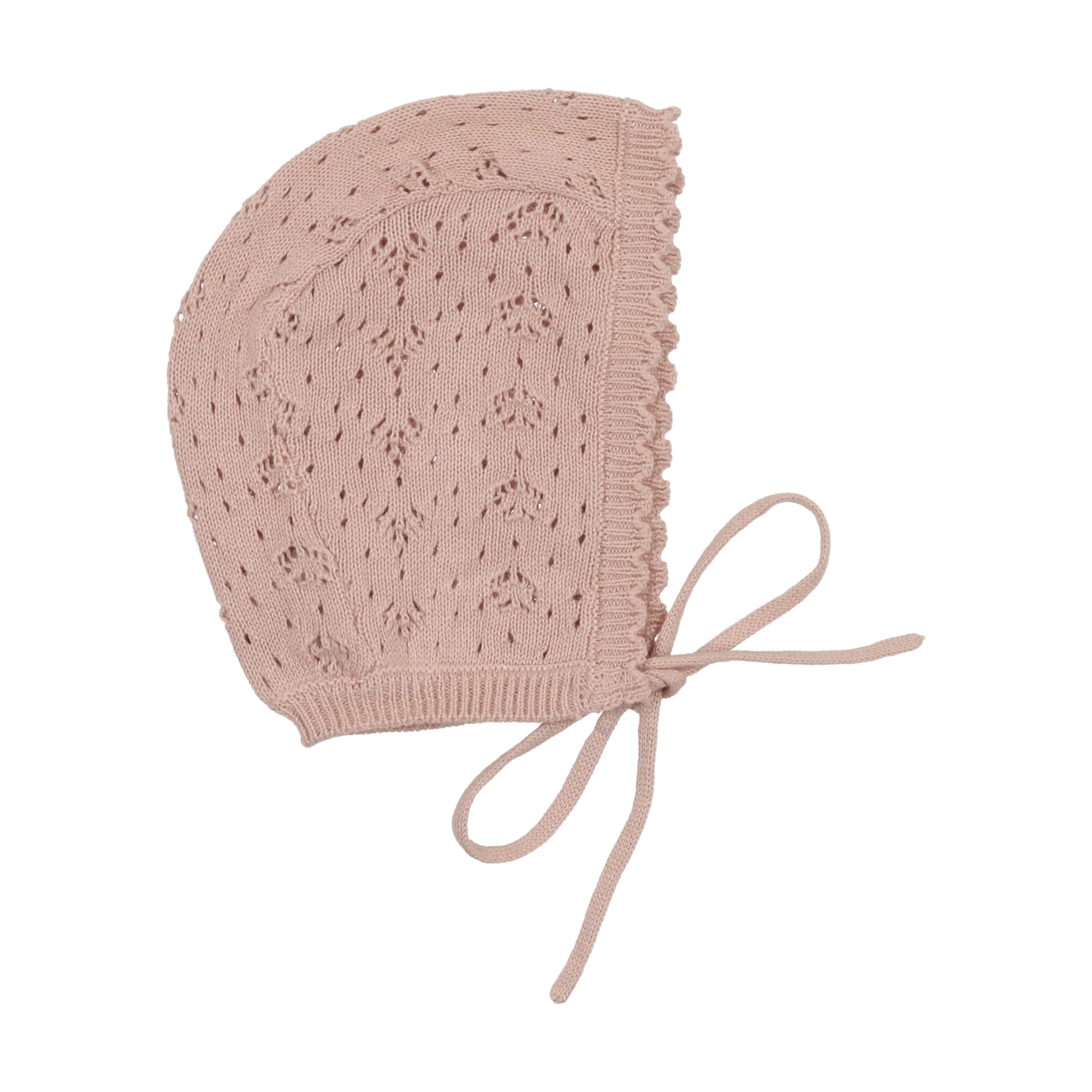 Heart Open Knit Bonnet