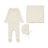 Edged Collar Layette Set