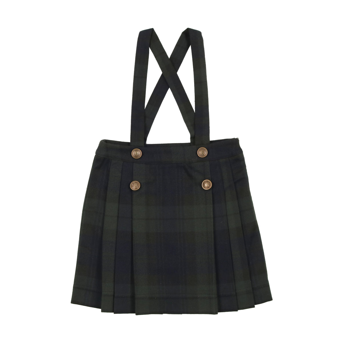 Pleated Suspender Skirt