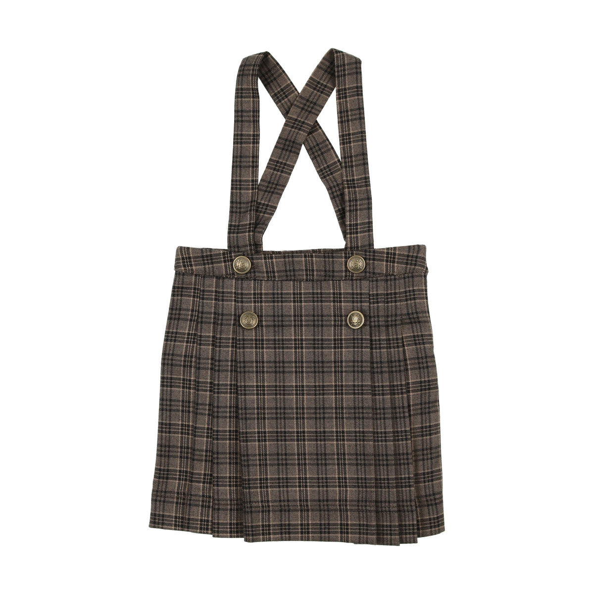 Pleated Suspender Skirt