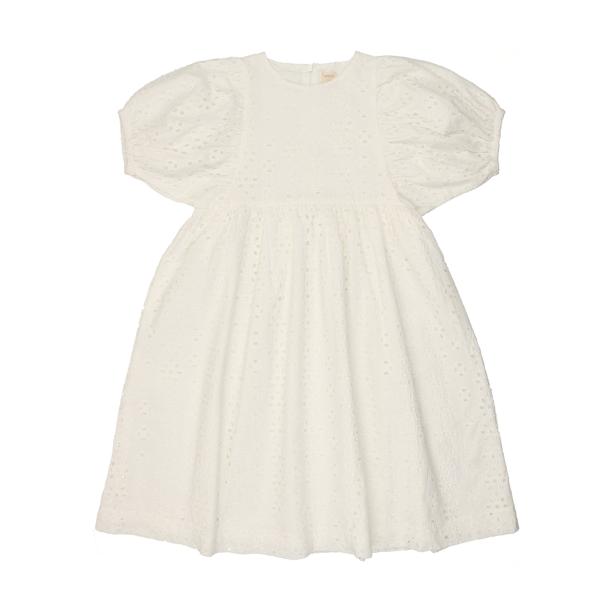 EYELET DRESS SHORT SLEEVE