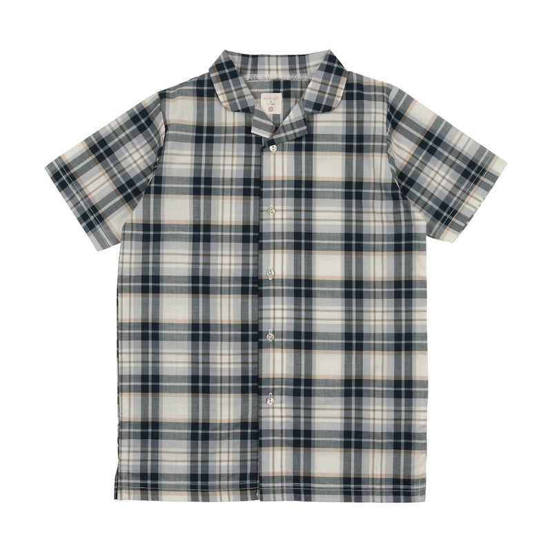 PLAID COLLAR SHIRT