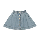 STONEWASH SHORT BUTTON DOWN SKIRT