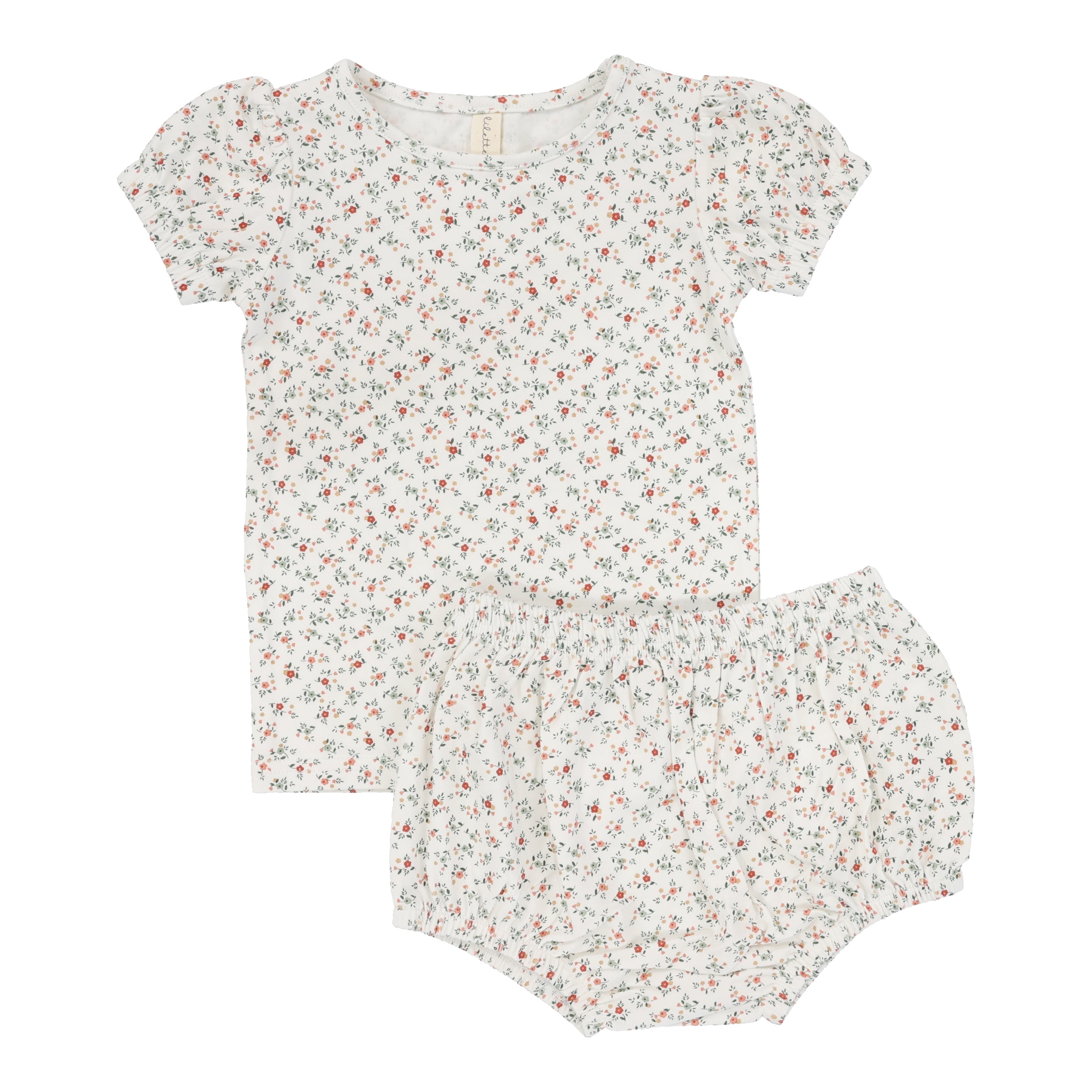 Bouquet Floral Short Sleeve Set