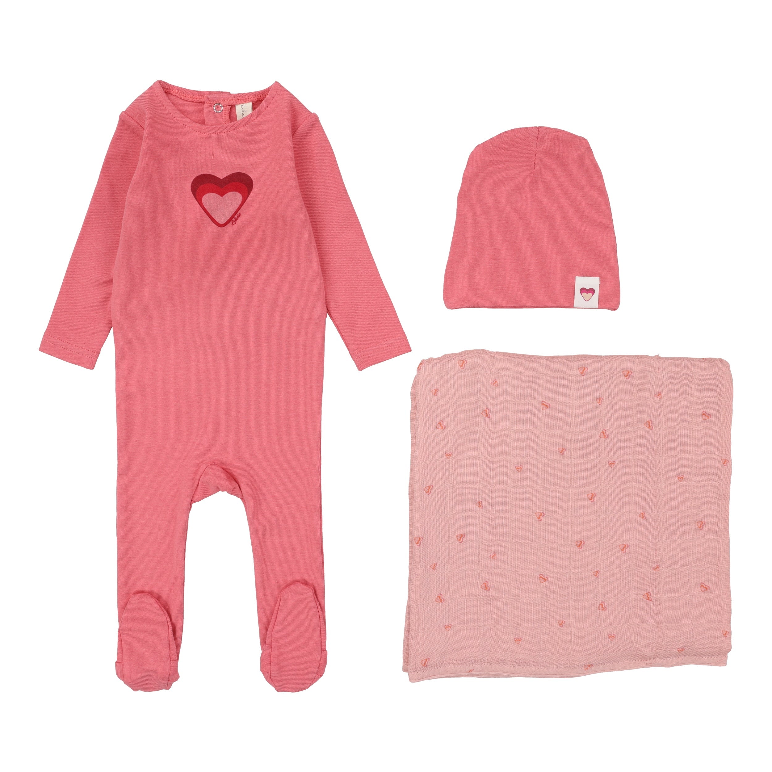 Big Graphic Heart Layette Set