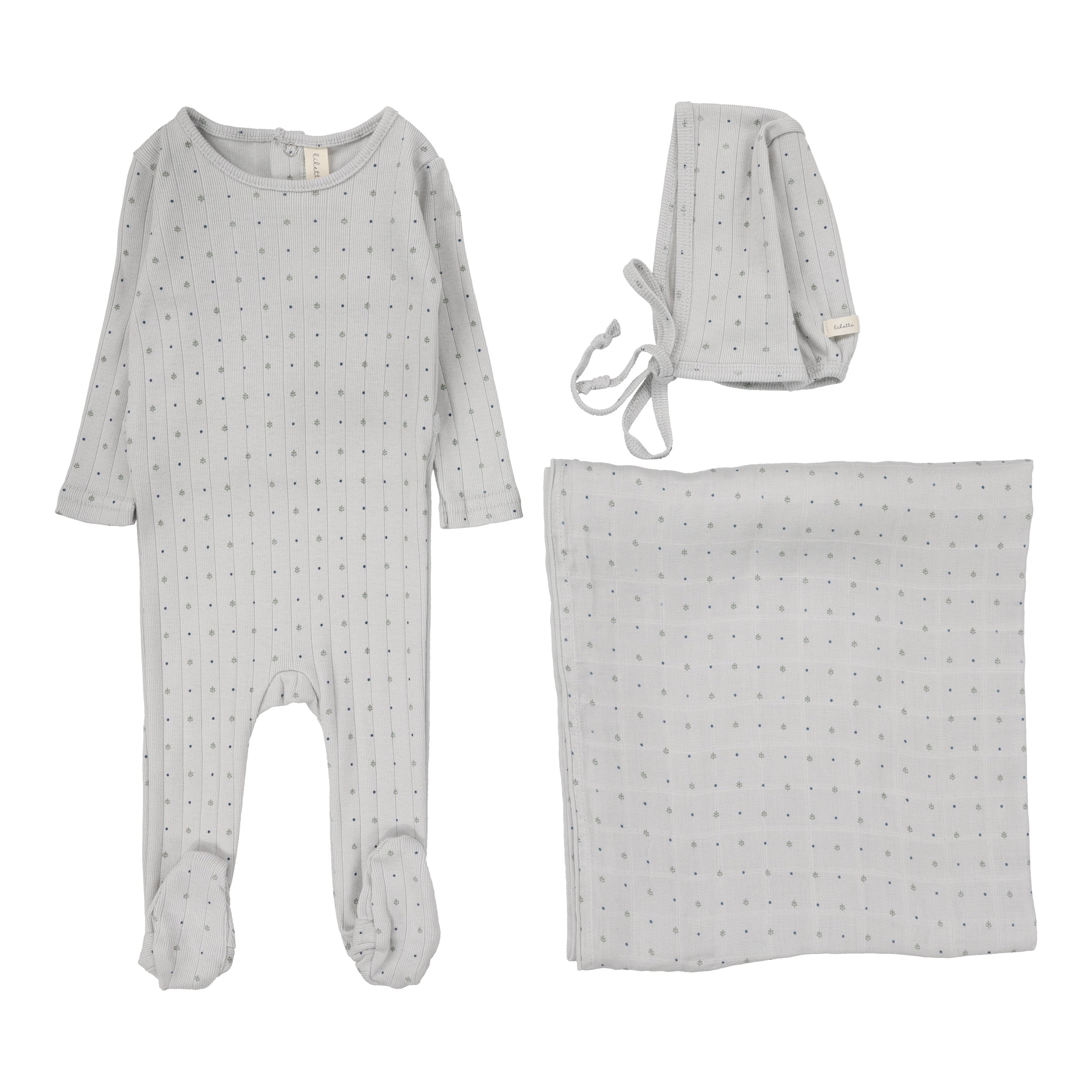 Linear Printed Layette Set