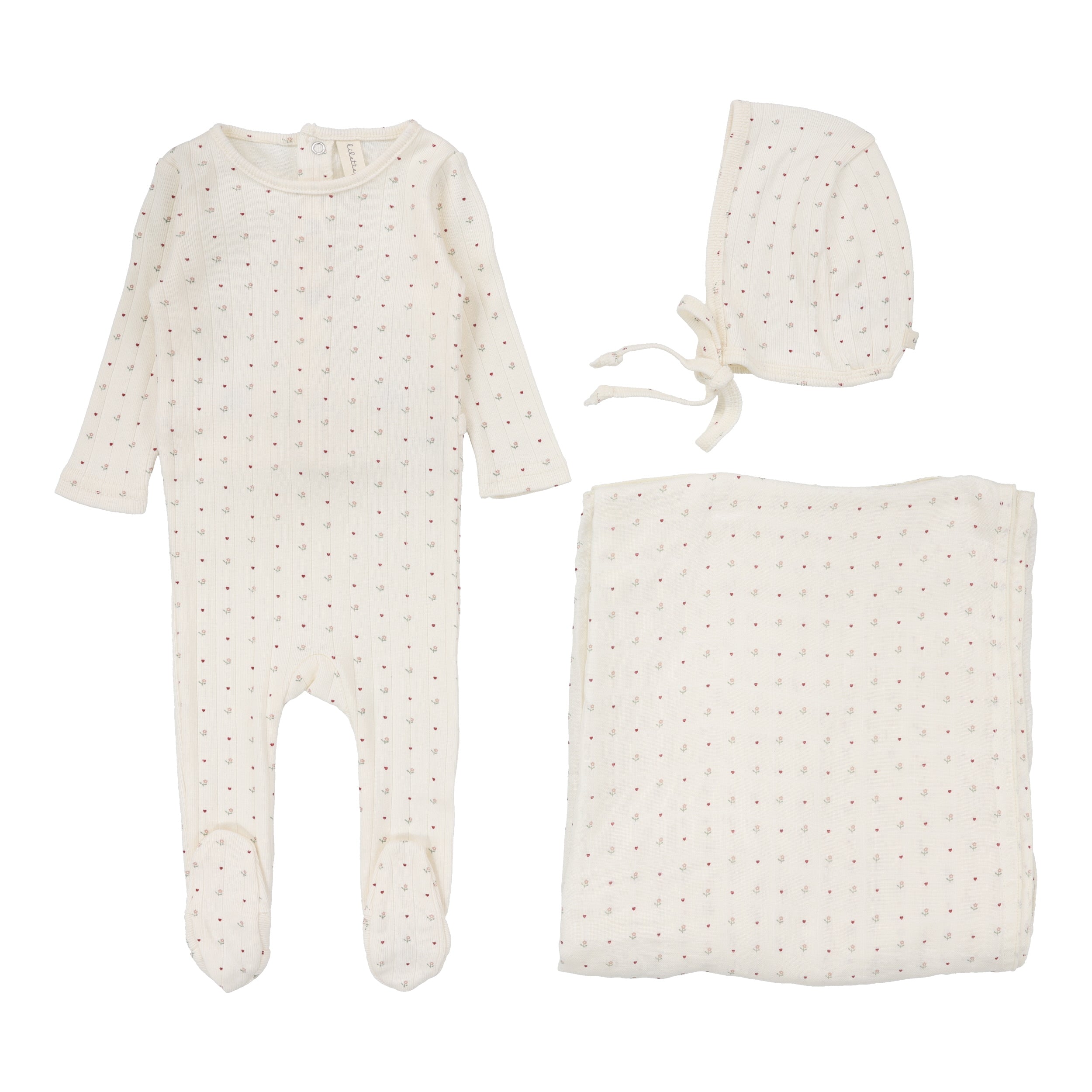 Linear Printed Layette Set